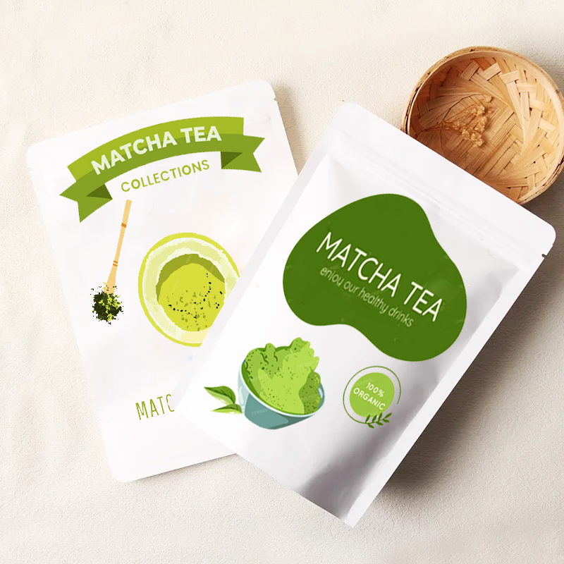 Food Storage Plant - Customized White Kraft Paper Ziplock Packaging