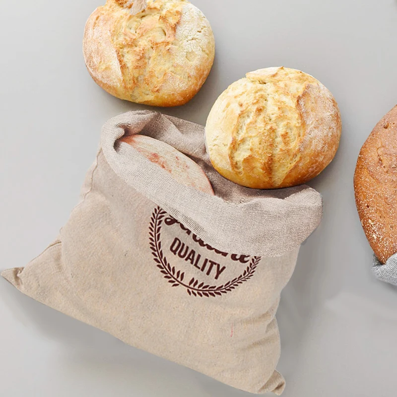Linen Bread Bag Reusable Bags  – Food Storage Plant recenzja i cena