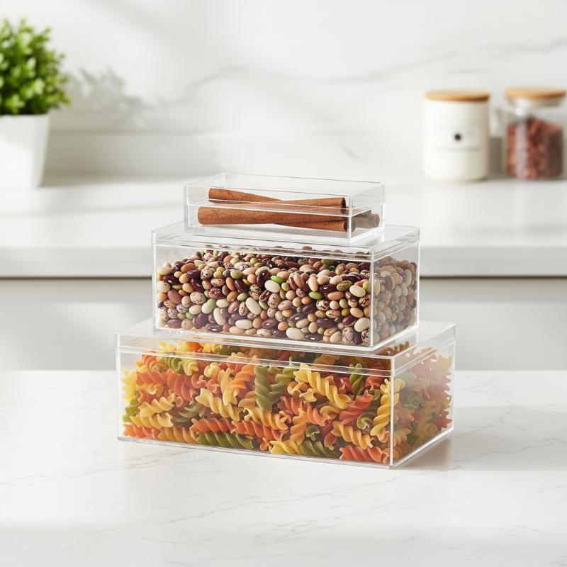 Thickened Rectangular Acrylic  – Food Storage Plant recenzja i cena